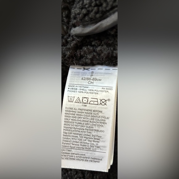 Banana Republic faux suede shearling bomber moto coat jacket full zip ladies S - Picture 5 of 5